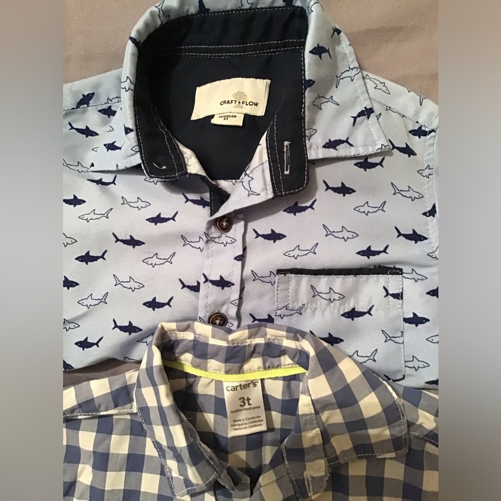 Lot of 2 boys shirts Sale 3/$15 must buy three listings for sale